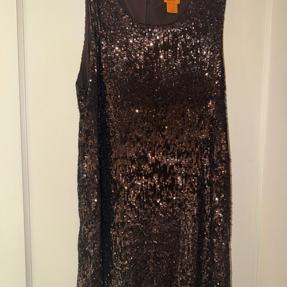 Tory Burch Brown Sequin Mini Dress
